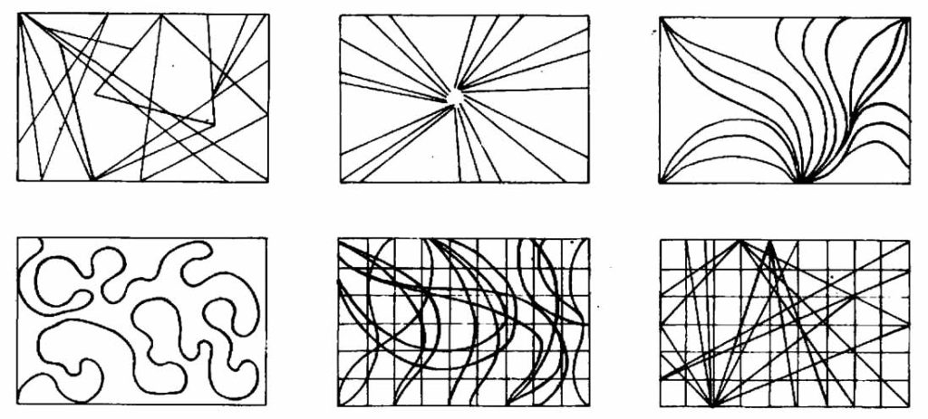 Rangschikking van verschillende segmenten in een rechthoek - elke compositie